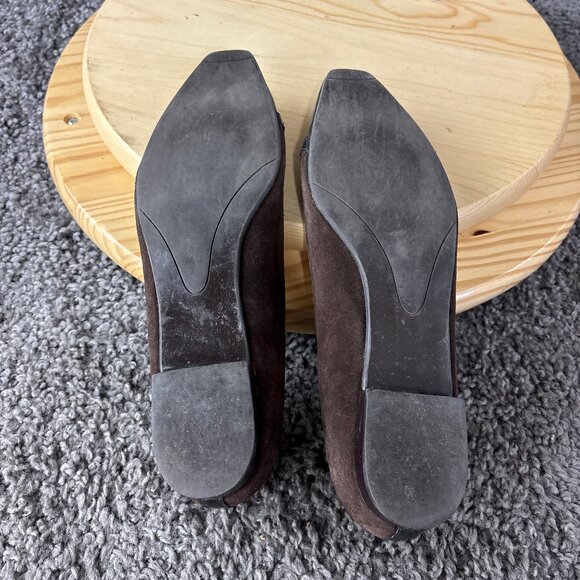 Talbots Edison Suede Flats Womens Size 9.5 Slip On Comfort Shoe Made in Brazil - Picture 9 of 9